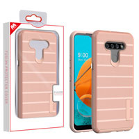 LG K51 / Reflect - MyBat Fusion Textured Dots Hybrid Cover - Rose Gold