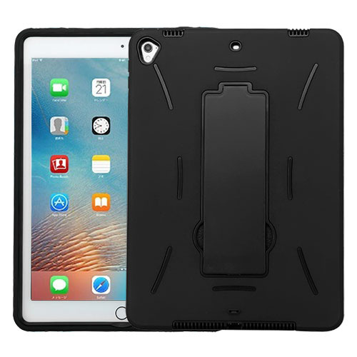Apple iPad Pro 9.7 - MyBat Symbiosis Stand Protector Tablet Cover - Black / Black