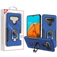 LG K51 / Reflect - MyBat Hybrid Cover w/ Ring Stand, Magnetic Back & Bottle Opener - Ink Blue / Black