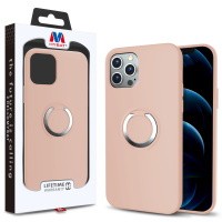 Apple iPhone 12 / iPhone 12 Pro - MyBat Halo Series Hybrid Cover w/ Ring Stand & Magnetic Back - Rose Gold