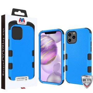 MyBat TUFF Hybrid Protector Cover [Military-Grade Certified] for Apple iPhone 12 Pro Max (6.7) - Natural Dark Blue / Black