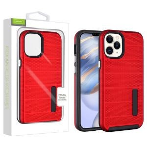 Airium Fusion Protector Case for Apple iPhone 12 (6.1) / iPhone 12 Pro (6.1) - Red Dots Textured / Black