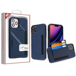 MyBat Poket Hybrid Protector Cover (with Back Film) for Apple iPhone 11 Pro Max - Ink Blue / Black