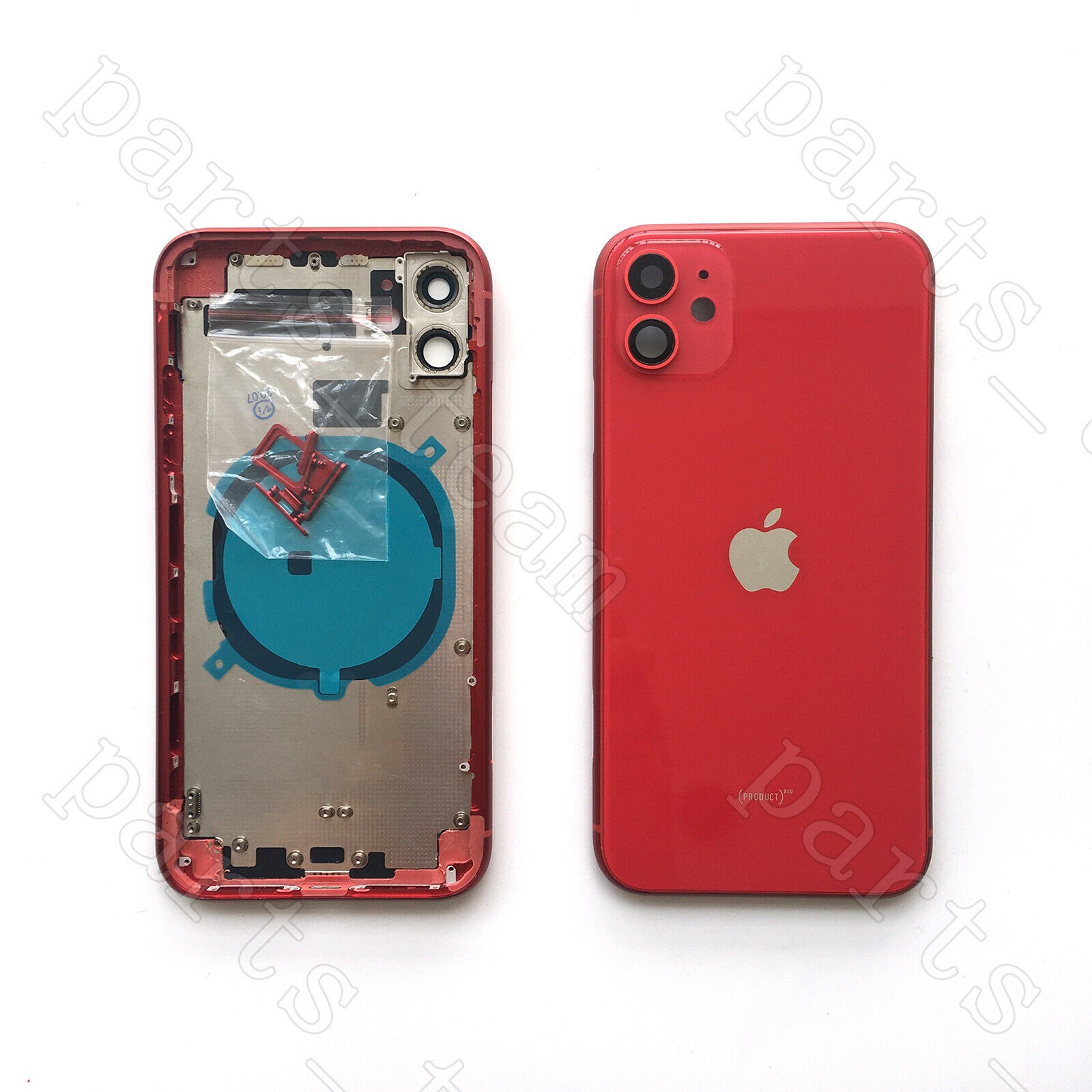 IPHONE 11 6.1 RED HOUSING BACK COVER GLASS